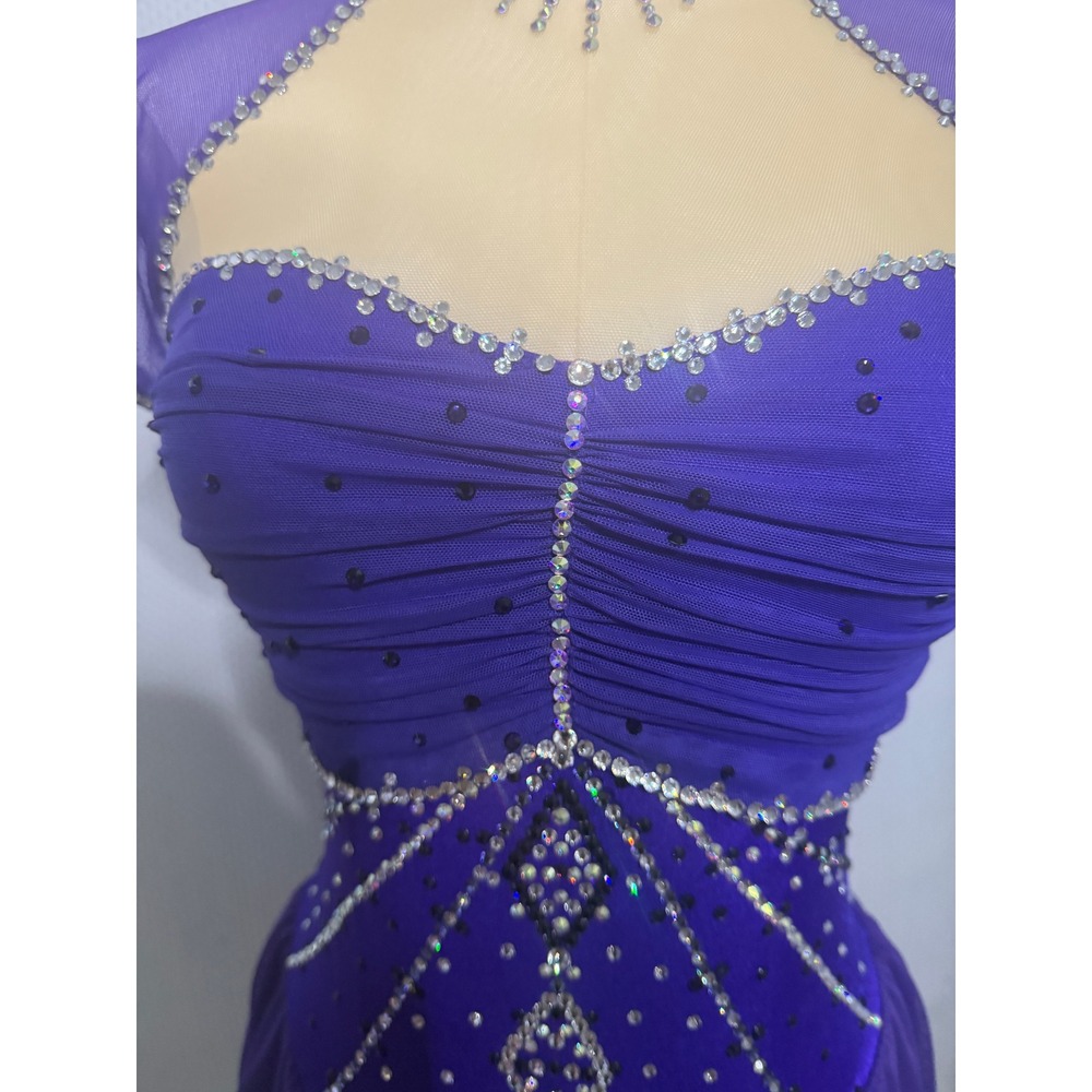 Purple Rhinestone Figure Skating Dress Perfect for competition Size XS - Picture 3 of 3